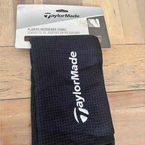 TaylorMade Black Golf Towel